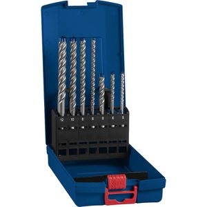Bosch Bohrer Expert SDS plus-7X Hammerbohrer, SDS+, 7-teiliges Set, 5-12mm, Stahlbetonbohrer