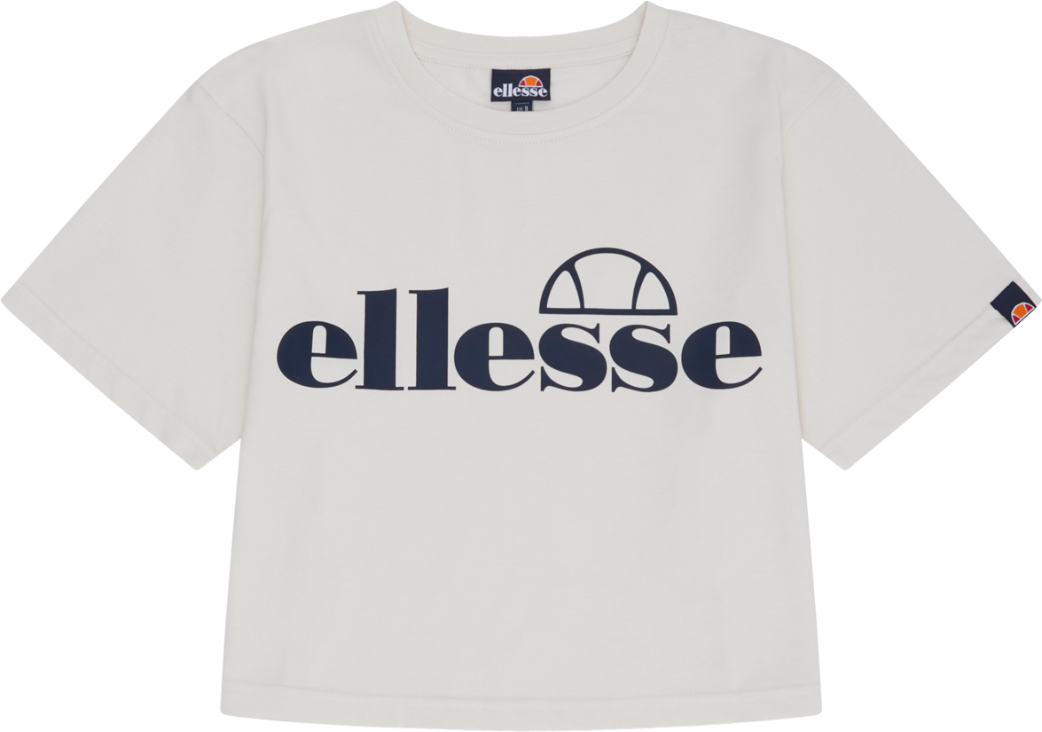 T-Shirt ELLESSE "SILO CROPPED TEE", Damen, Gr. 44 (16), weiss (sanftes weiß), Obermaterial: 100% Baumwolle, Shirts T-Shirt, aus Baumwolle, in den Grössen 34 bis 44 sanftes weiß 44 (16)