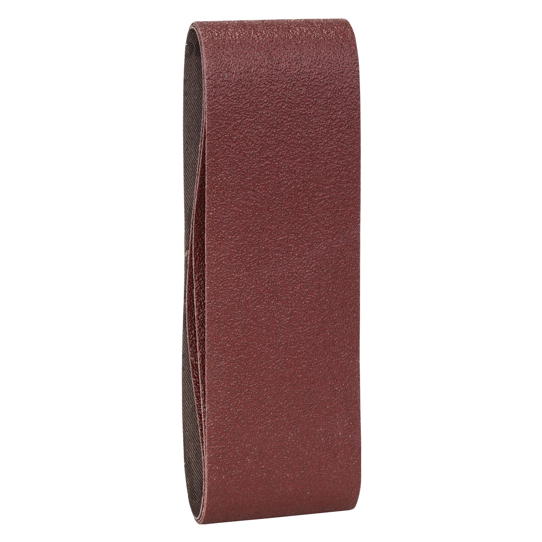 Bosch Zubehör 3tlg. Schleifband-Set für Bandschleifer, rote Qualität K = 60 (60) (2609256188)