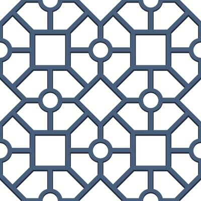 York Wallcoverings Hedgerow Trellis Navy Peel & Stick Wallpaper