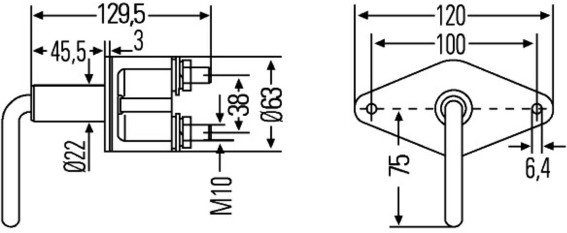 Hauptschalter, Batterie HELLA 6EK 008 458-011