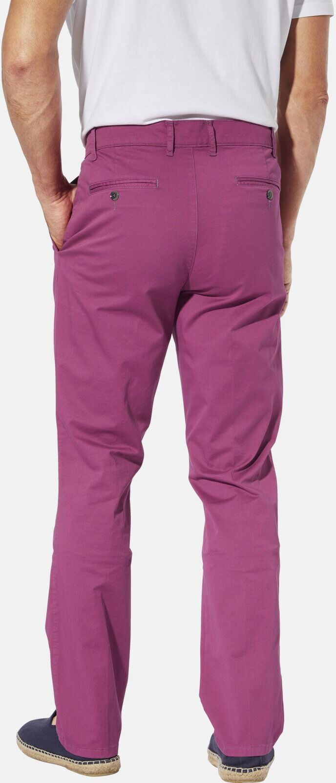 Chinos BABISTA "Chino DELMARIO", Herren, Gr. 25, N-Gr, rot (pink), Obermaterial: 98% Baumwolle CO. 2% Elasthan EL., Hosen Chinos