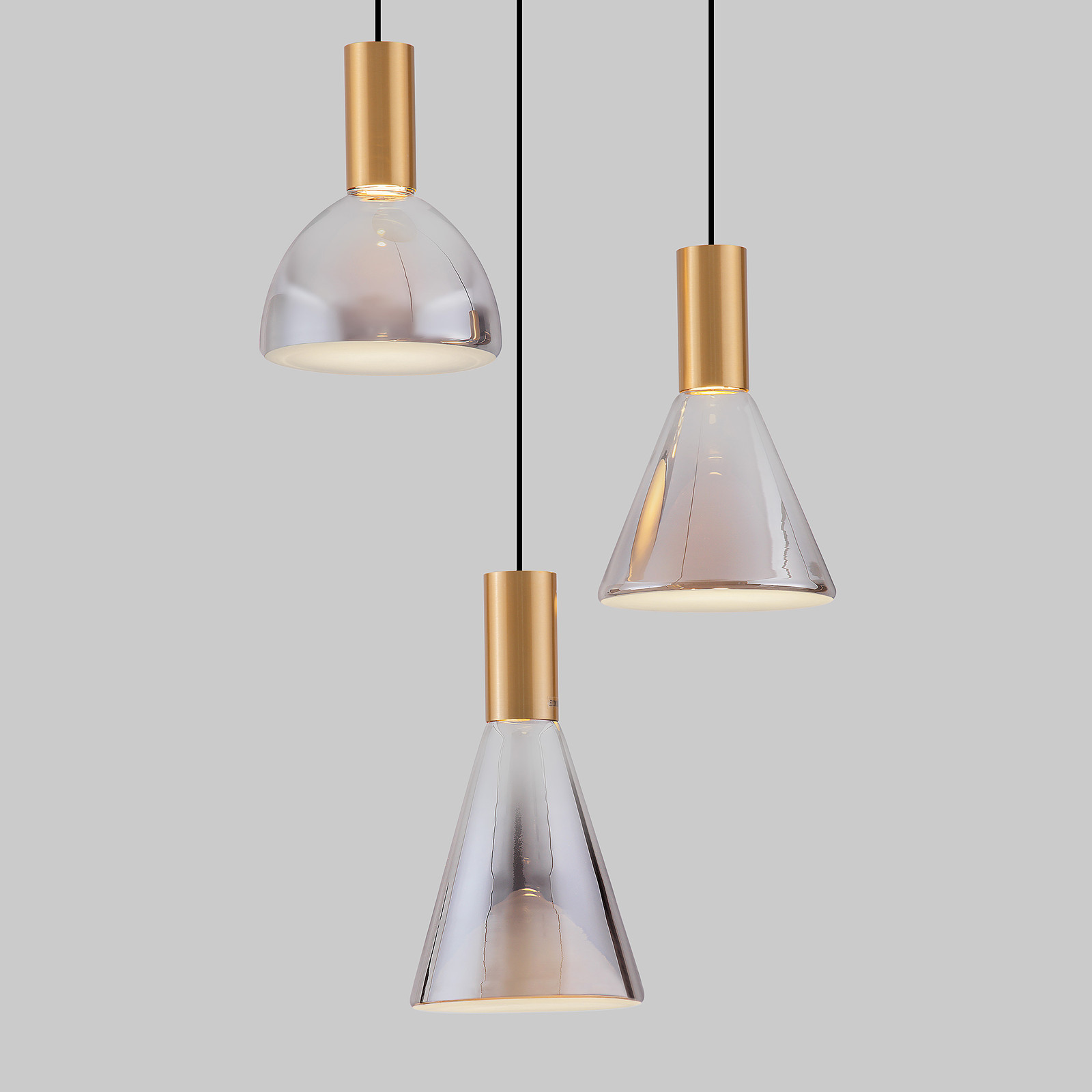 home24 Hanglamp Voi type C goud/goud, Diameter: 43 cm