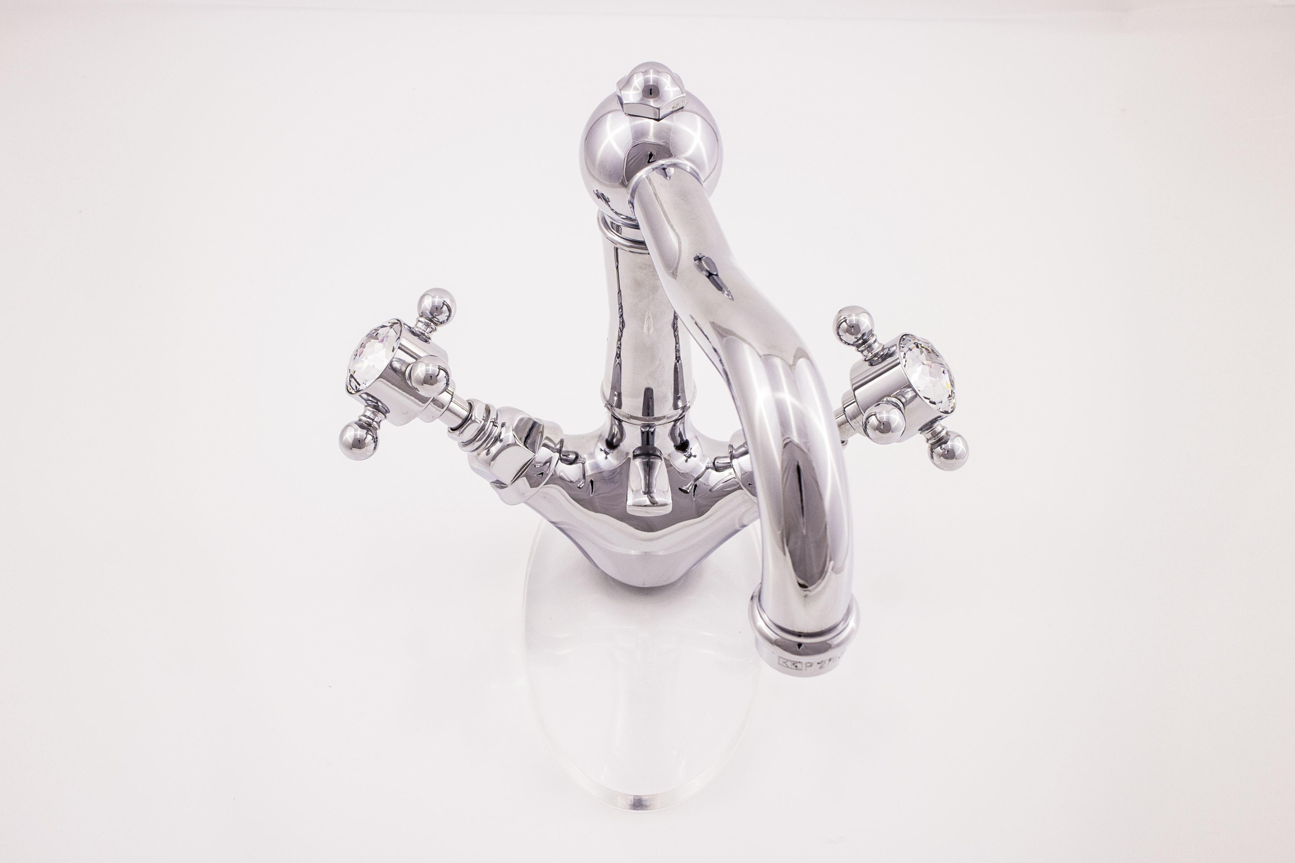 CASA39 Nicolazzi Half Dome Crystal Zweigriff-Bidetarmatur 1434 CR 93