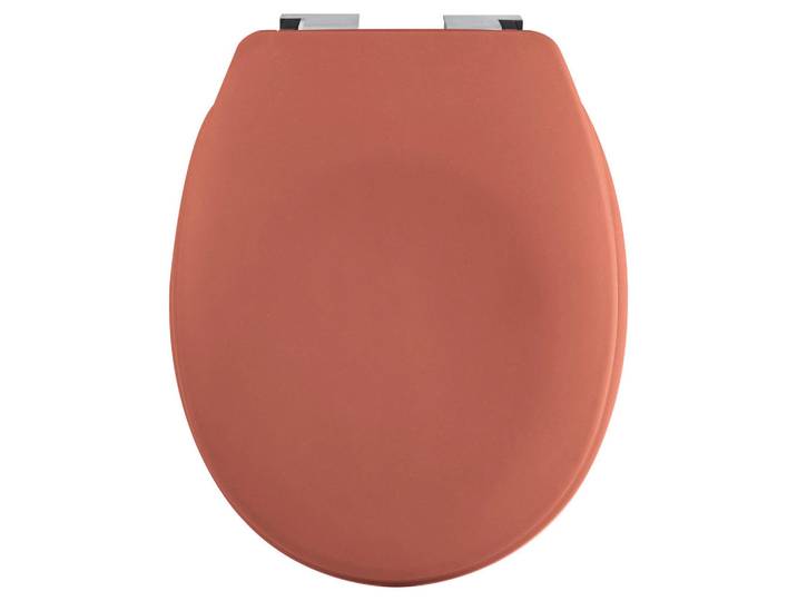 Spirella Wc-Sitz, Terracotta, Kunststoff, 37x5 cm, Deckel mit Absenkautomatik, passend für alle handelsüblichen WCs, Antirutschnoppen, Badezimmer, WC Ausstattung, WC Deckel
