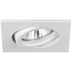 Brumberg Einbaustrahler TIRREL-S, IP20, eckig, 230V AC, GU10 (exkl.), schwenkbar, mit Abstandhalter, Aluminium, weiß BRUM-36144070