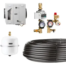 Helios Sole-Erdwärmetauscher Bausatz SEWT ? 230 V ? DN32 Erdkollektor 100m ? DN1...