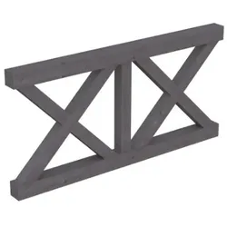 Skan Holz Andreaskreuz-Brüstung für Terrassenüberdachung 170 cm, schiefergrau