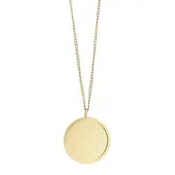 Kette mit Anhänger ADELIA ́S "Unisex Edelstahl Halskette mit Anhänger", gold, Halsketten, Damen, Edelstahl