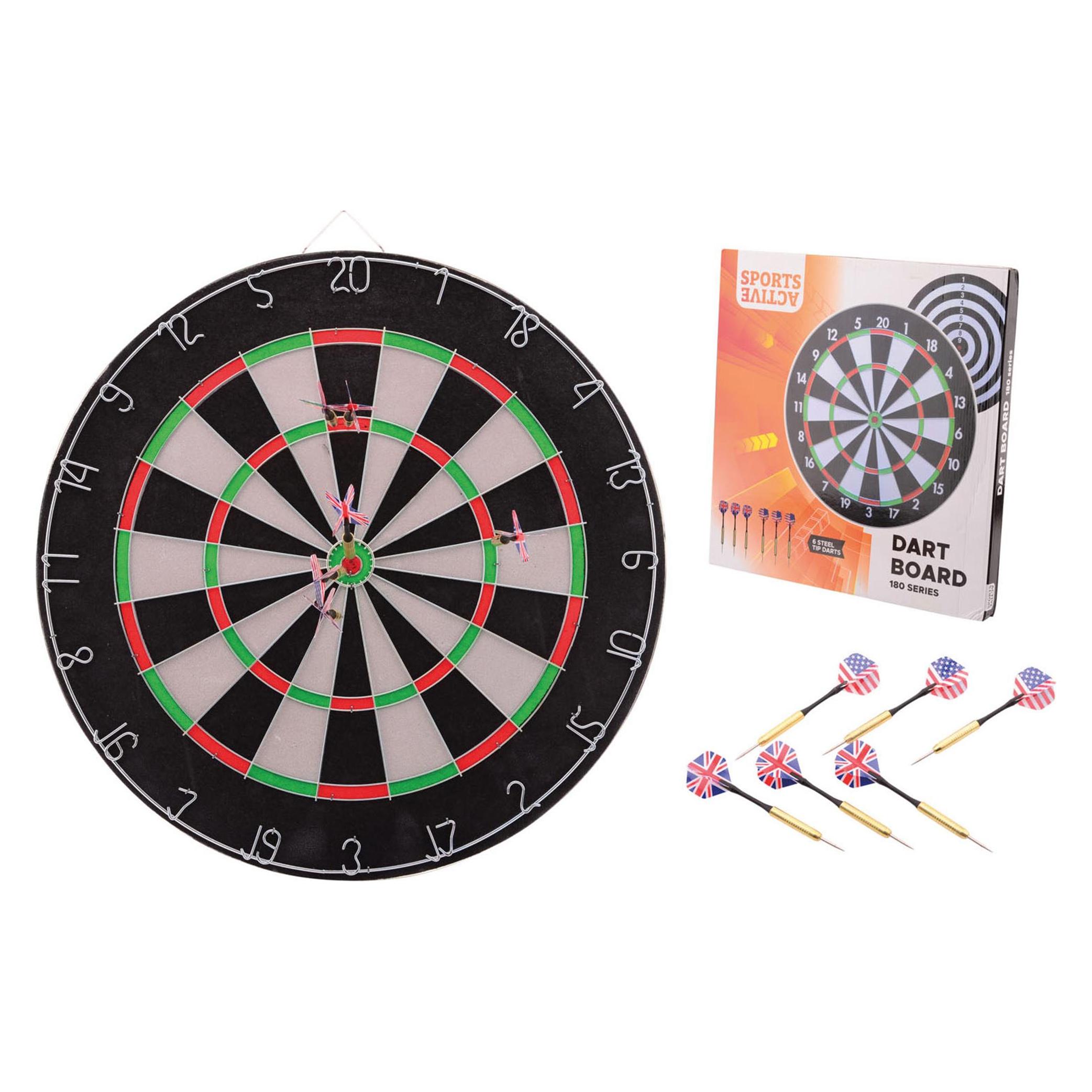 Neutral Dartscheibe mit Darts schwarz (20257)