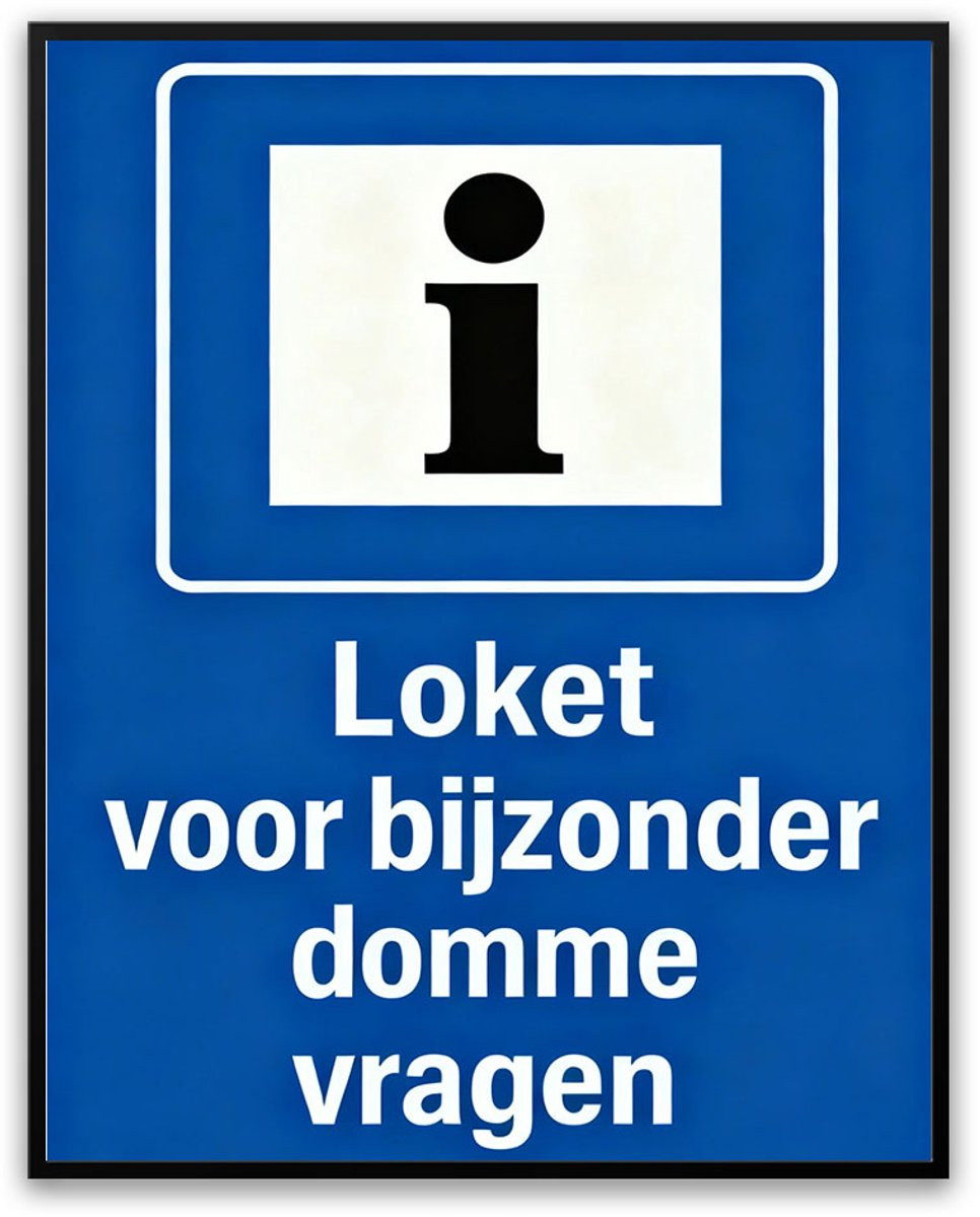 Fotolijst Loket voor Domme Vragen, 30 x 40 cm