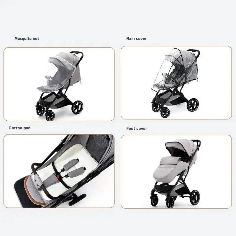 Selius Kinderwagen 3-in-1 Multifunctioneel, Lichtgewicht en Schokabsorberend in Groen