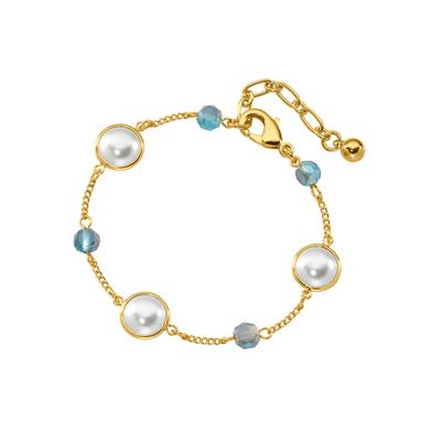 Armband LADY, blau (hellblau, hellblau), Armbänder, Damen, Metall, Armband