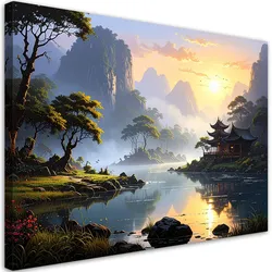 BILDER, Japanische Landschaft Fluss Berge Natur