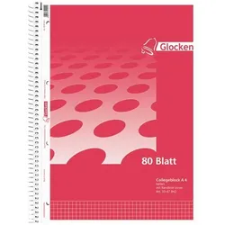 Glocken Collegeblock »A4 - kariert« rot