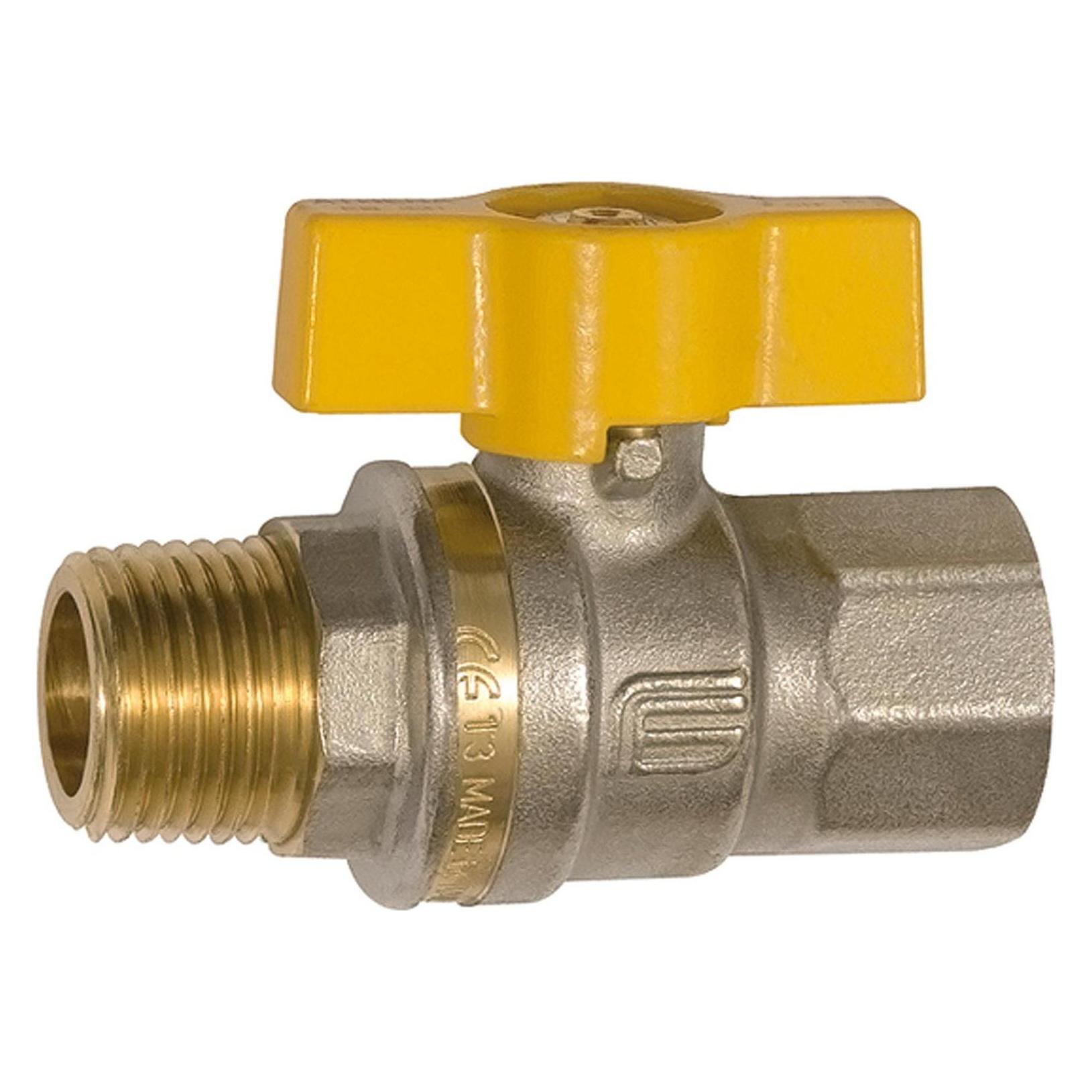Riegler Kugelhahn DIN EN 331, DVGW, MS vern. Flügelgriff, IG/AG, Rp/R 1 (25 mm) (350.1135)