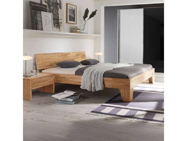 Bett Pimona Kernbuche Massivholz 120x200cm modern