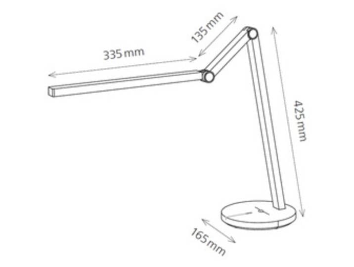 Lampe de bureau à LED Cascade, pied, blanc