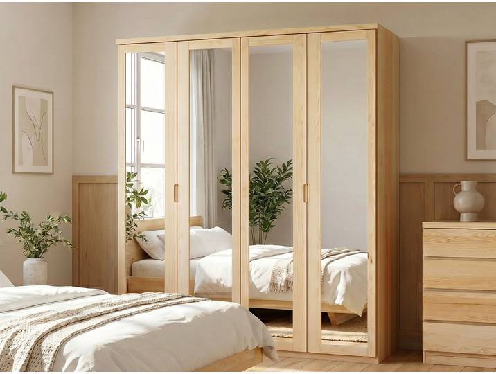 Drehtürenschrank „Sandra“ Esche 4-türig Massivholz Esche