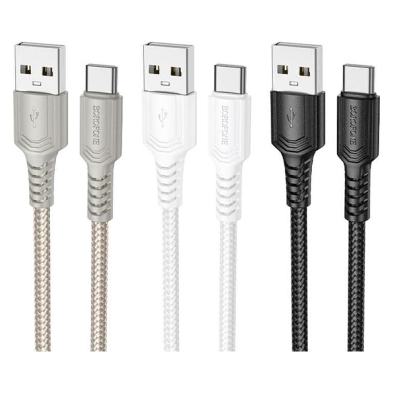 Borofone USB-A to USB-C Cable BX116 Certain, 18W, 3A, 1m, Black (1 m, 18 W) (61763243)