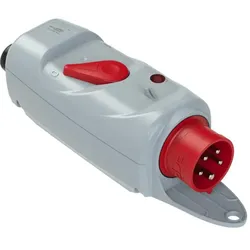 PCE 537151603 CEE-Motorschutzstecker (PKZM0) PW + DFK 16A 5p 6h (10-16A) IP44 mit Bügel