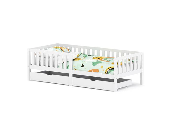 Kinderbett DORRIT mit Schubladen 90 x 200 cm weiss
