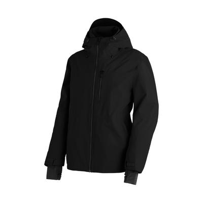 Skijacke MAIER SPORTS "Pleso", Herren, Gr. 46, schwarz, 100% Polyester, Jacken Skijacke, Herren Winterjacke wasserdicht, mit RV-Taschen und Kapuze