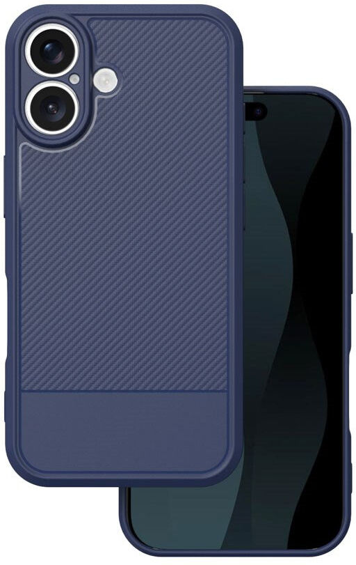 iPhone 17 TFO Simple Carbon Bagside Cover - Blå