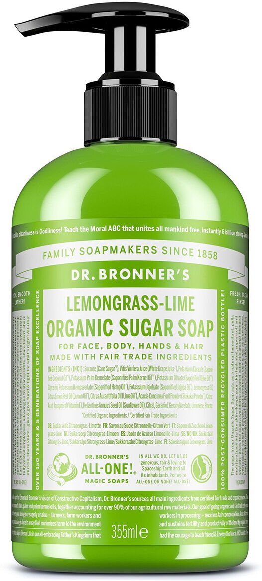 DR. BRONNER'S ORGANIC SUGAR SOAP Lemongrass