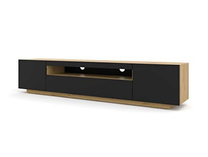 BIM Furniture TV-Lowboard 200 cm, handgefertigt, Eiche/Schwarz