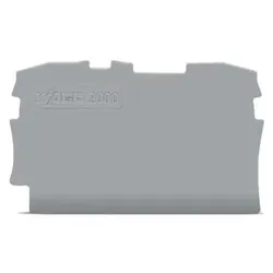 Wago 2000-1291 Abschluss- und Zwischenplatte,0,7 mm dick,grau 20001291  - 25 Stück