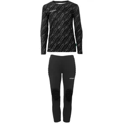uhlsport Progressive Torwart-Set (Torwarttrikot + Torwarthose) Kinder schwarz 128