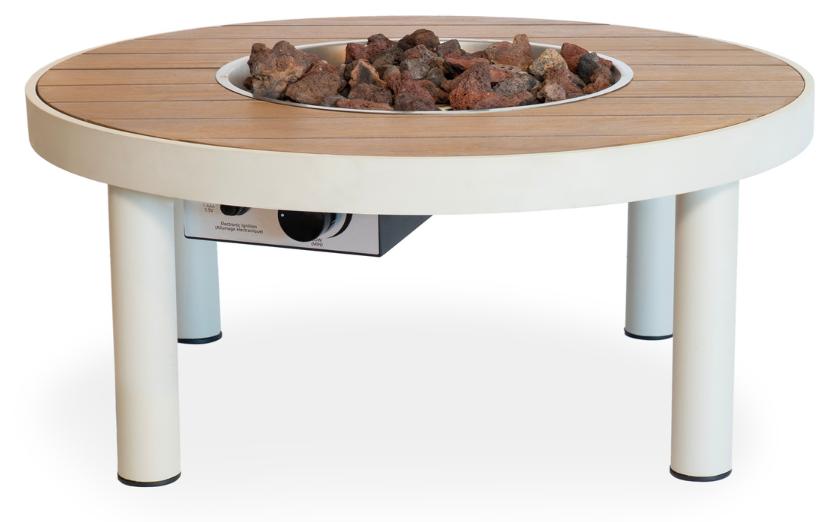 Happy Cocooning Feuertisch Riviera 80, Farbe: Oyster Beige
