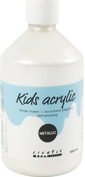 A'Color Akrylmaling   500ml   Metallic   Hvid