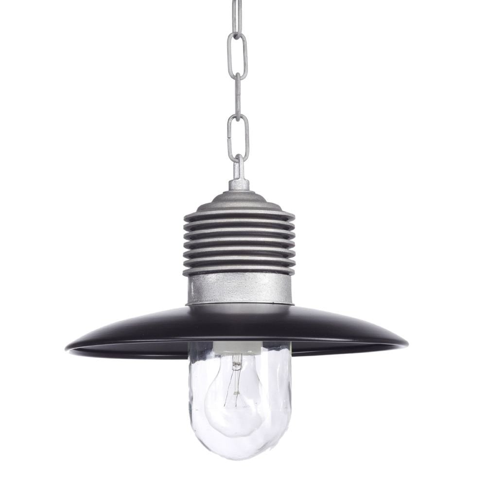 KS Verlichting Ampere hanglamp met aluminium koelhuis en glazen kap - Groen