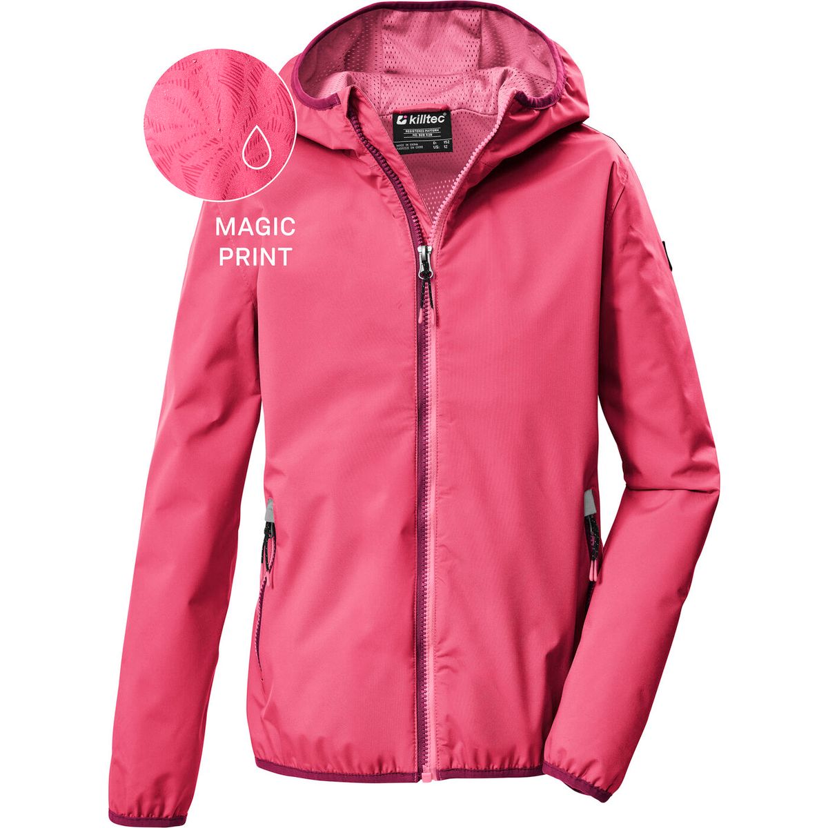 killtec KOS 156 Girls Jacket dunkelpink (00423) 152 44115-000-00423-152