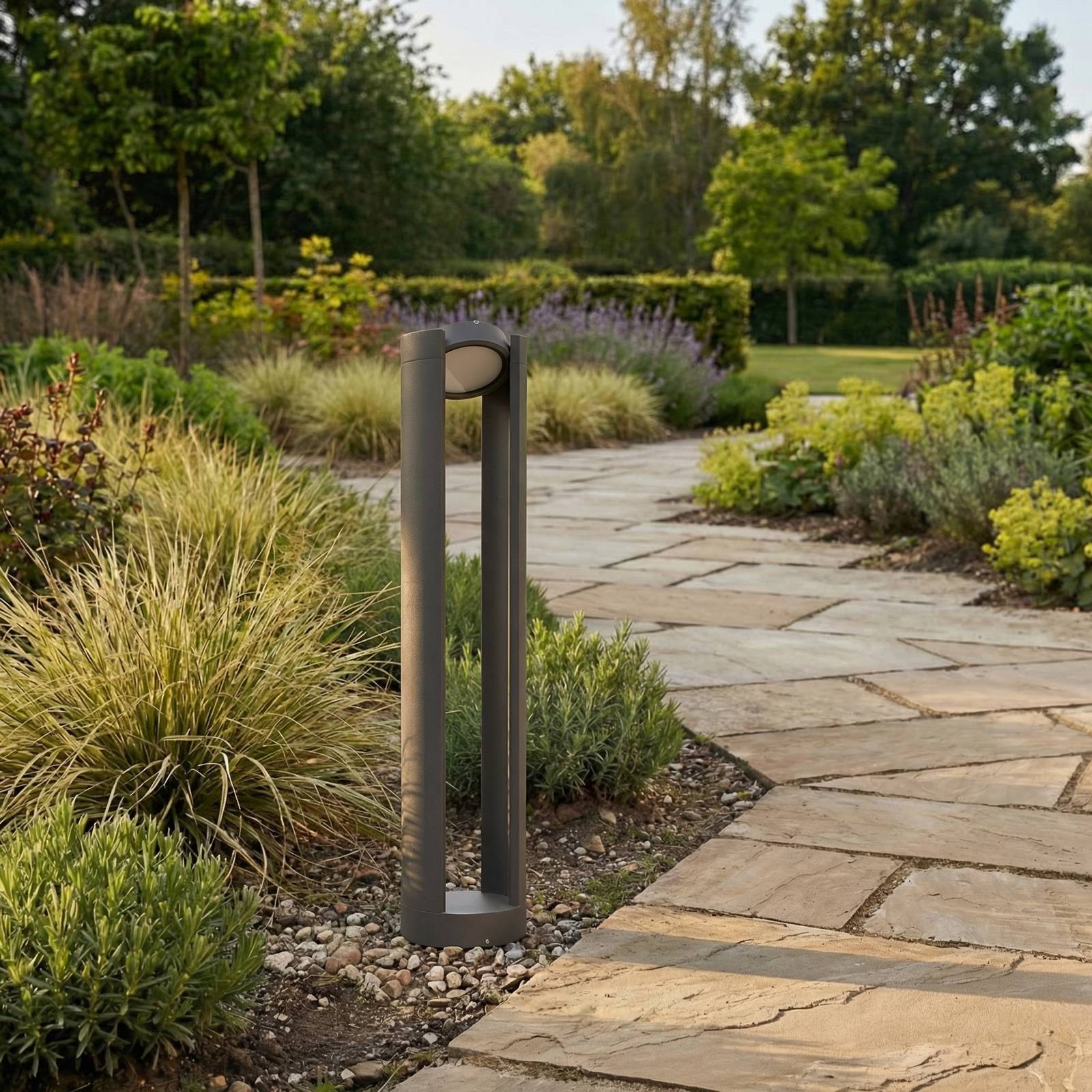 LED Pathway Light DYLEN Lucande, Black, Aluminium, Modern, Outdoor lights