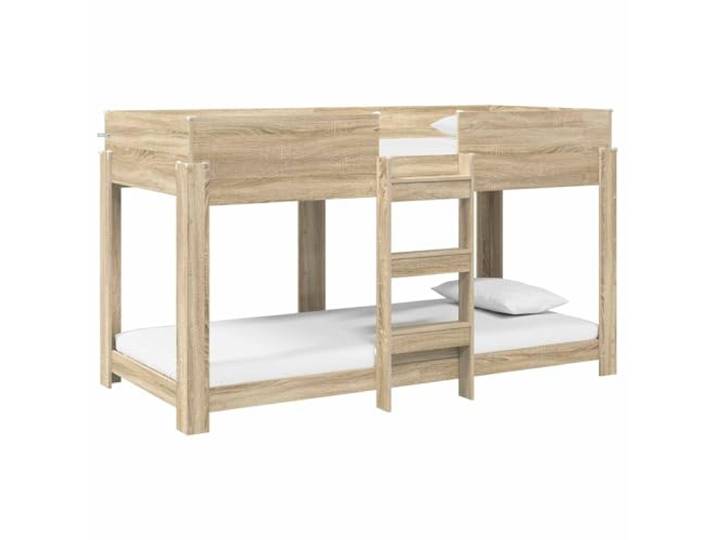 PUGYNBK Kinder-Etagenbett Sonoma Eiche 80 x 200 cm Aus Holz, 2 Betten, robuste Struktur, modernes Design, platzsparend