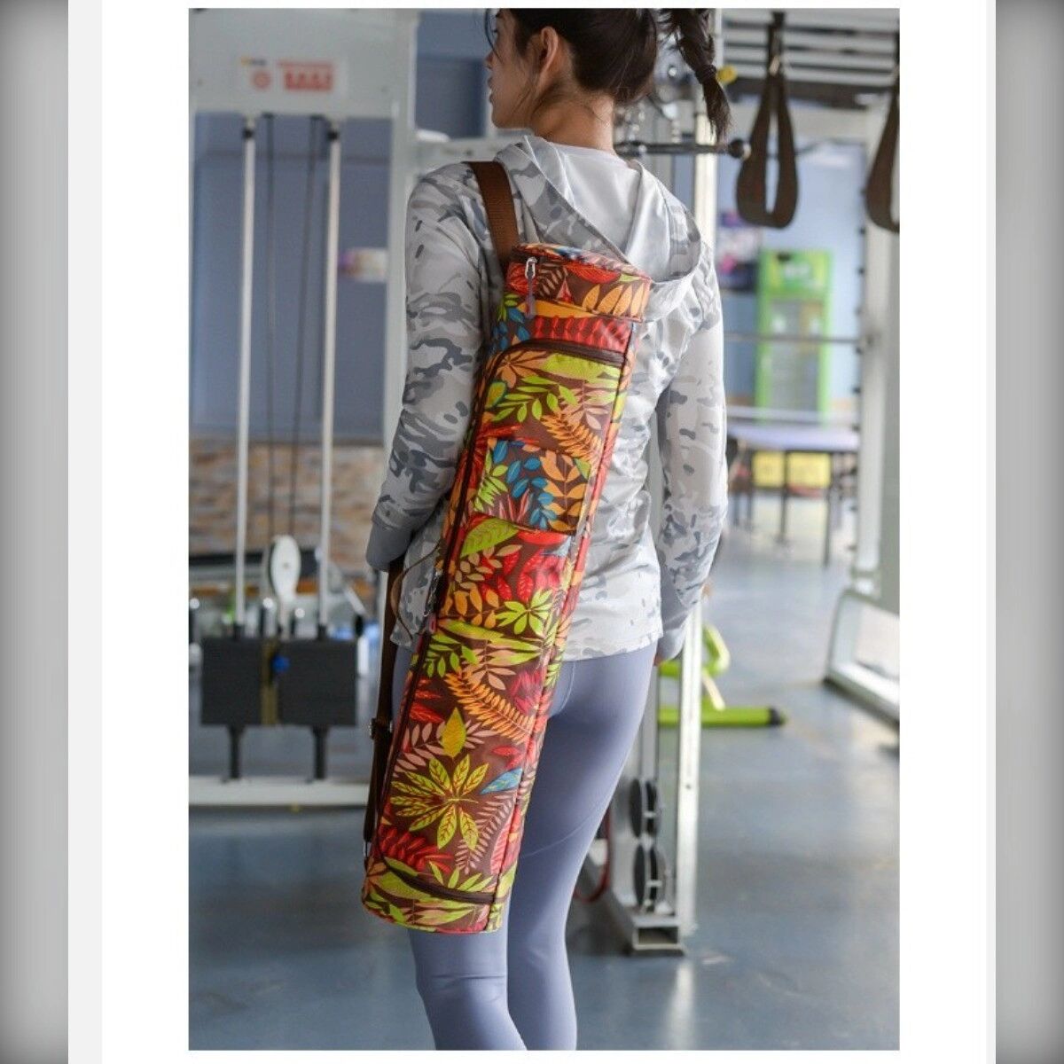 INF Canvas Yogatasche – Großes Fassungsvermögen, Ein-Schulter-Aufbewahrung, Gepolsterte Schutzhülle, Elegante Mehrfarbige