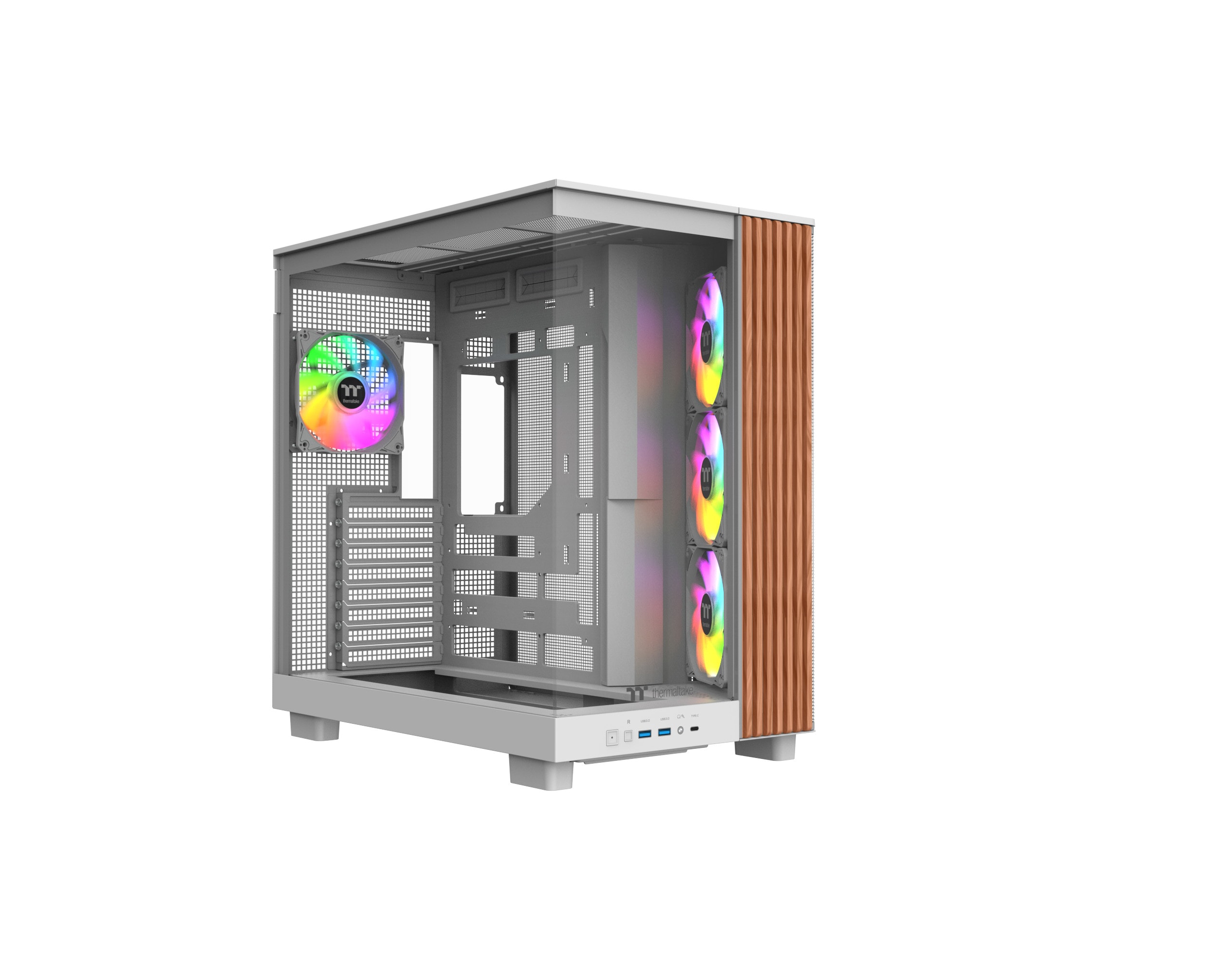 Thermaltake View 380 XL Gaming PC Gehäuse Midi-Tower Snow White Seitenfenster