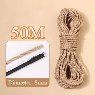 Inspired Finds Natural Sisal Cat Scratching Rope For Cat Trees, Climbing Frames & DIY Repairs 0.31in 164.04ft