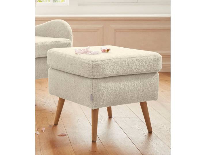 OTTO home Hocker Salla, Bezug auch in Luxus-Microfaser in Teddyfelloptik