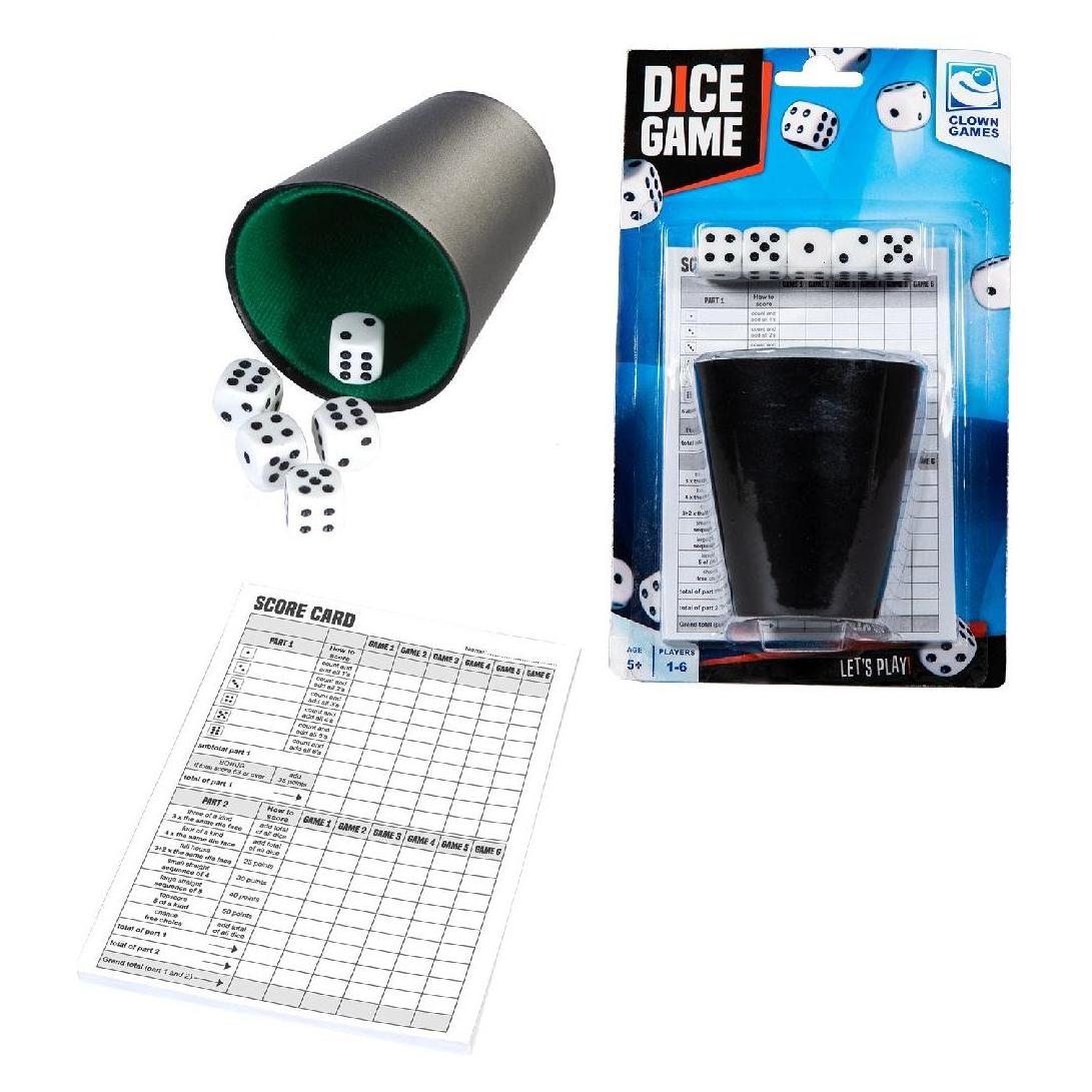 Clown games Würfelset+Punkteblock Blk. (Deutsch, 1 - 6 Spieler) (0601018)