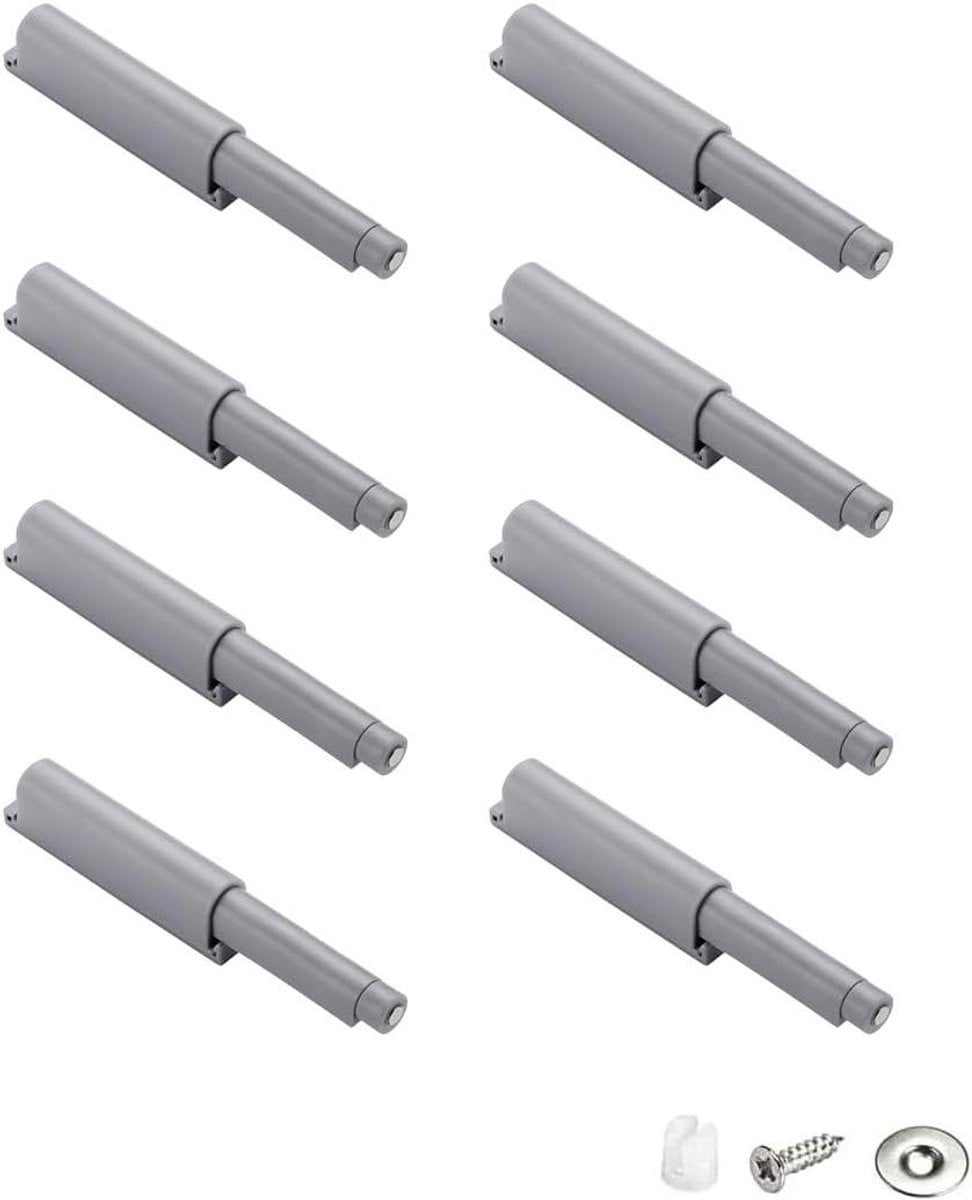 Magnetische Deursnapper Druk Opener voor Kastdeuren Zilverkleurig 8 stuks