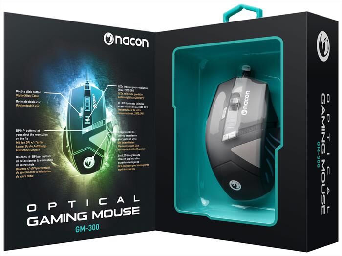 NACON Pcgm-300 Optical Gaming Mouse-nero