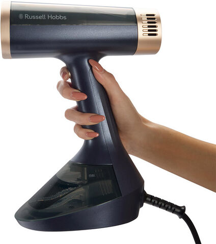 Russell Hobbs 28550-56 stiratrice a vapore Vapore per indumenti portatile 0,2 L 1400 W Blu, Oro