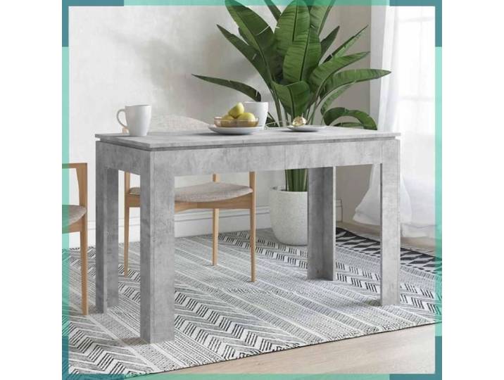 ASHATA Table à manger Gris béton 120x60x76 cm Bois d'ingénierie -FHE800760