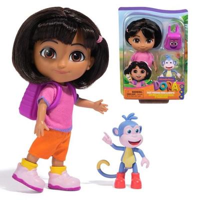 Dora - Beste Freundin Puppe - Größe 22 cm, mit kämmbarem Haar, Rucksack und Affe Boots, bekannt aus der beliebten TV-Serie, für Kinder ab 3 Jahren