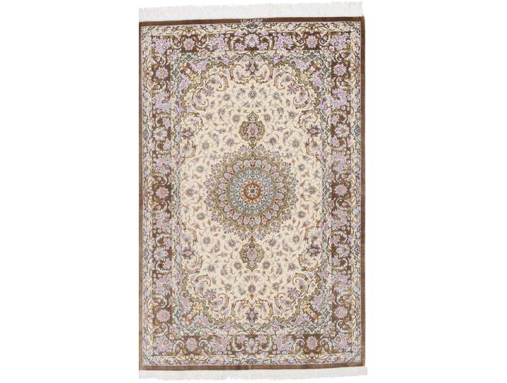 Ghom Seide Teppich 100x154 Handgeknüpft Orientteppich Perserteppich Seide
