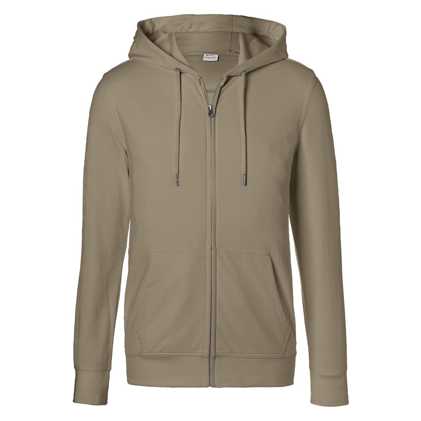Kübler Shirts Kapuzen-Sweatjacke Sandbraun M (M) (210141)